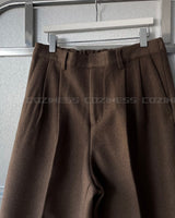 CR Youth shuffle two-tuck wool wide pants (3 colors)