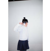 DIVIDED short hoodie_light melange