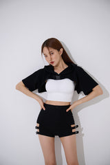バックルフードボレロ/TOP(9365) Buckle Hooded Bolero