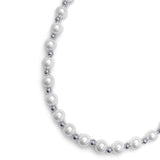 6mmパールリトルボールチェーンネックレス/6mm Pearl Little Ball Chain Necklace