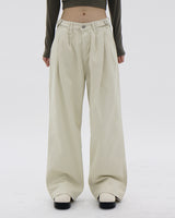 ビジョピンタックコットンパンツ/Bijo Pintuck Cotton Pants (2color)