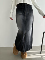 ダブルポケットロングスカート/no.713 Double Pocket Long Skirt (2color)