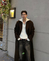 EN knob warmer half zip-up knitwear (4 colors)
