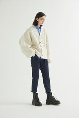 FISHERMAN CARDIGAN IVORY (6613772959862)