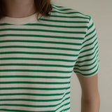 エンボストライプT / EMBO STRIPE TEE_GREEN
