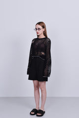 カットアウトネット長袖 / cut out net longsleeve
