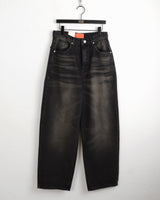 Chiba Vintage Cat Washing Long Wide Denim Pants
