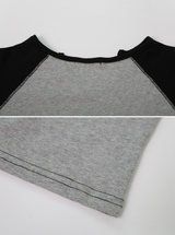 レタリングラグランスプリットロングスリーブTシャツ (3color)