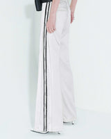 [REORDER] Pleated Logo-Tape Trousers _ White