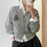 [5color] Teen Wapen Embroidery Cardigan