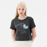 ウィッティバニートムボーイスケッチTシャツ / WITTY BUNNY TOMBOY SKETCH T-SHIRT [CHARCOAL]