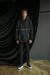 ロゴファスナー オーバーフィットシャーリング フードパーカー/DECF Logo Fastener Over fit Shearling Hoody_DECF (4431928852598)