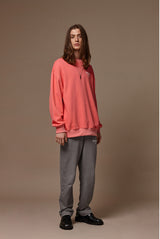 Pigment washed crewneck - Pink (4622121828470)