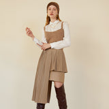 アンバルプリーツスカート / UNBAL PLEATS SKIRT (CARAMEL BEIGE)