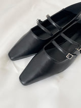 Lady stiletto two strap loafer 