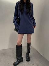 (UNISEX)ウォッシュドダメージオーバー長袖