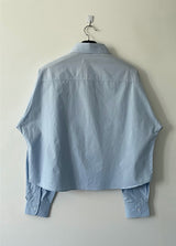ミニマルビッグカラークロップドシャツ (Unisex)