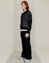 WAFFLE FISHNET SWEATER BLACK (6691447144566)