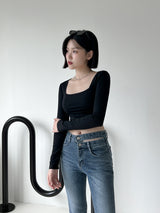 ウエストスリットブーツカットパンツ/no.2326 waist slit bootcut pants