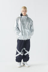 ラウンドラインフーデッドジャケット/BSR2223FWJK044 ROUND LINE HOODED JACKET SILVER