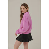 スモールロゴハーフジップアップスウェットシャツ / SMALL LOGO HALF ZIPUP SWEATSHIRT_PINK