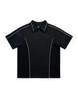 パイピングハーフジップアップジャージ / Piping Half Zip-Up Jersey (Black)