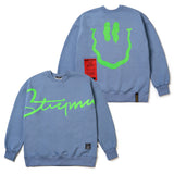 スマイルオーバーサイズドヘビースウェットクルーネック / 22 SMILE OVERSIZED HEAVY SWEAT CREWNECK ORANGE /  PIGEON