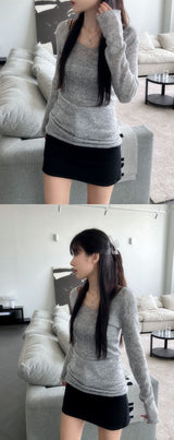 vネックtシャツ