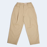 ワイドフィットワンタックパンツ/DAMP WIDE FIT ONE TUCK PANTS_BEIGE