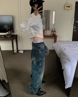 Lace crop shirts