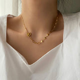 ハートボール2ウェイネックレス/hass Heart Ball Two Way Necklace - 2color