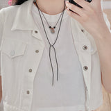 simple knotted string necklace