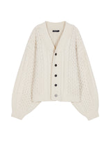 FISHERMAN CARDIGAN IVORY (6613772959862)