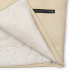 [UNISEX] Satin-Trimmed Padded Racing Jacket (Beige)