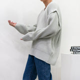 SK オーバサイズフィットショルダーボタンニット/SK Oversized Fit Shoulder Button Knitwear (4 colors)