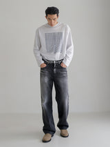 トライバルウォッシングブラックジーンズ / Tribal washing black jean