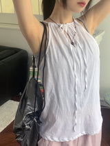 サンクヒッピートゥウェイホルターロングストラップナシ/Sank Hippie Two Way Halter Long Thong Camis