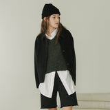HANDMADE CROPPED JACKET (BLACK) (6645973418102)