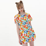 Square Neckline One-piece [White Bouquet] (6593034256502)