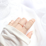 デイリーレイヤードリング 6セット / Daily layered ring 6 set (2 color)