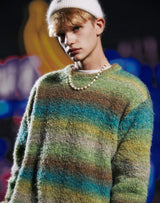 グラデーションセーター/GRADATION SWEATER GREEN YELLOW
