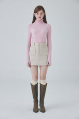 ウールシルクウォーマーTシャツ / Wool Silk Warmer T-Shirt [Milk Pink]