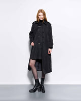  Throat Latch Trench Coat _ Black