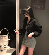 [BELLIDE MADE] creamy cropped cotton jacket