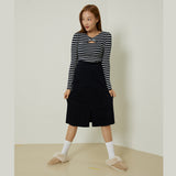 アンバーストライプTシャツ / Amber stripes T-shirts (navy)