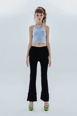 ウェーブブーツカットパンツ / wave bootscut pants_black