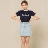 アイレットデニムスカート / EYELET DENIM SKIRT (LIGHT)