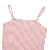 CHERRY CROP KNIT SLEEVELESS [PINK]