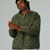 リバーシブルフリースジャンパー/REVERSIBLE FLEECE JUMPER-KHAKI