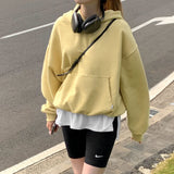 [BELLIDE MADE] Loose fit point embroidered hoodie